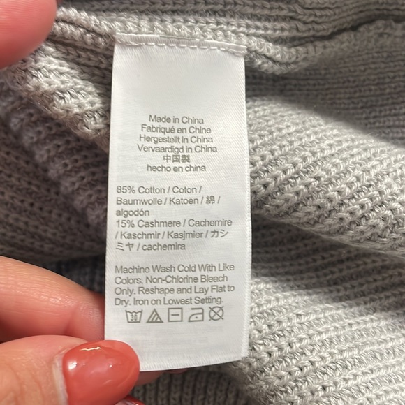 NWT J Crew V-neck cotton-cashmere cardigan sweater AX752 - Picture 5 of 8